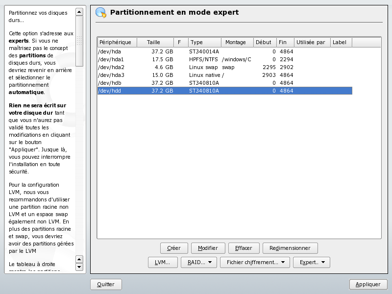 YAST - partition making